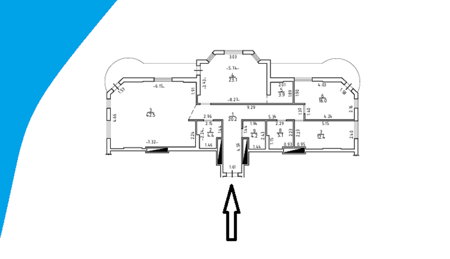 4-х комнатная квартира с террасами и видом на море, 7 Фонтана ID 54047 (Фото 19)