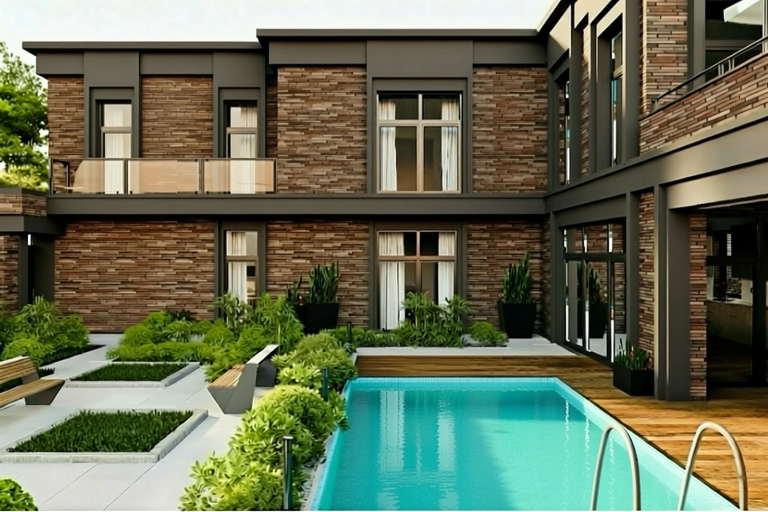 Новый энергоэффективный дом 450 м² с бассейном на Фонтане ID 54059 (Фото 4)