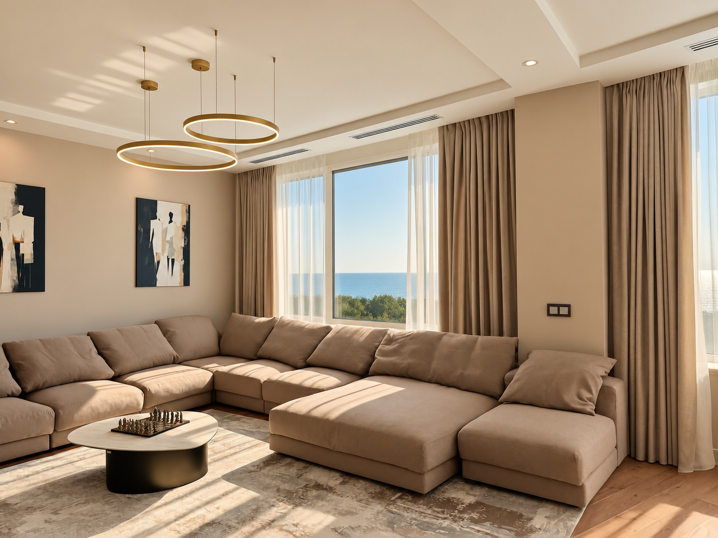 Панорама моря! Квартира 210 м² с паркингом в ЖК «Белый парус» ID 54450 (Фото 3)