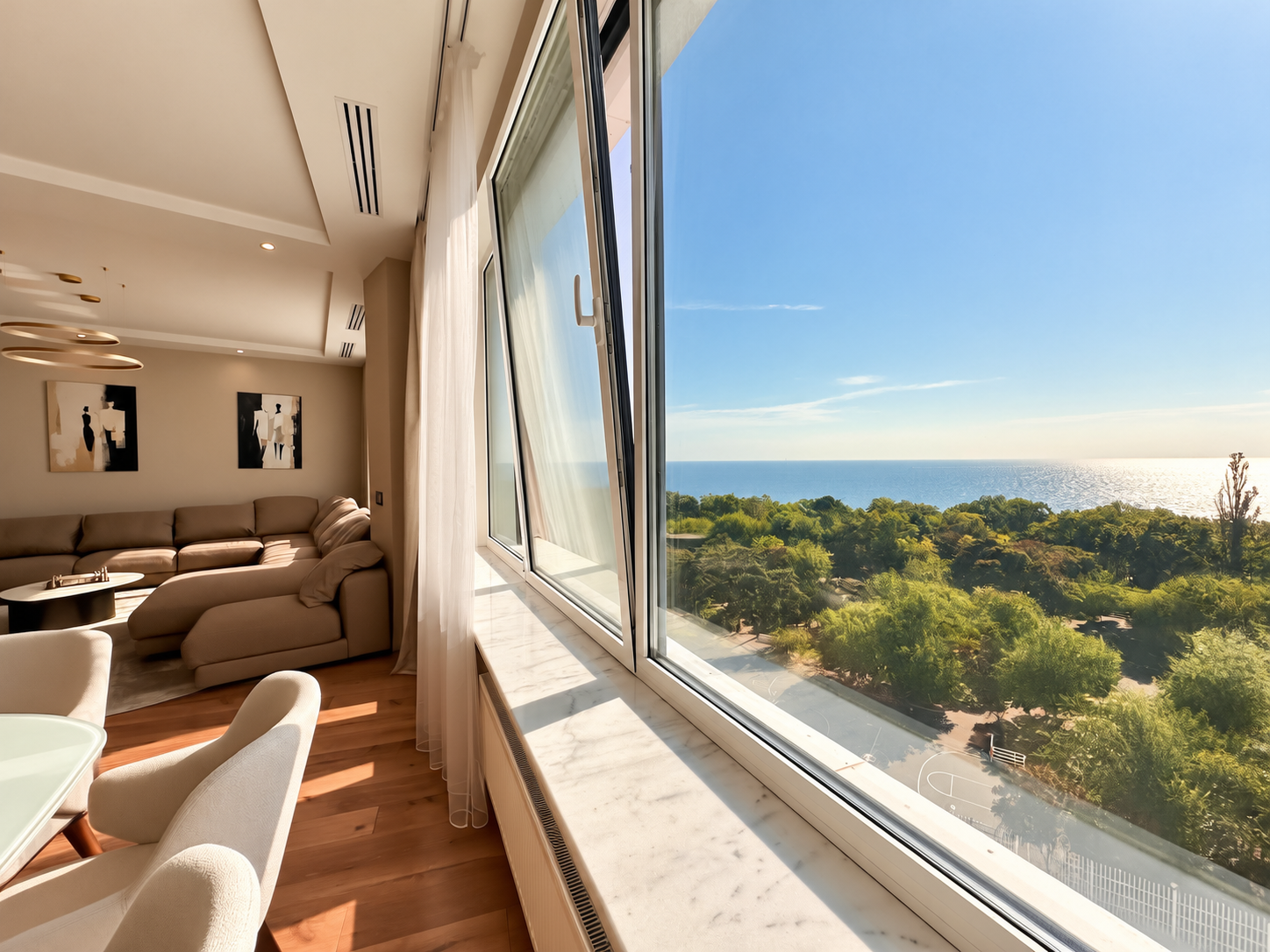 Панорама моря! Квартира 210 м² с паркингом в ЖК «Белый парус» ID 54450 (Фото 1)